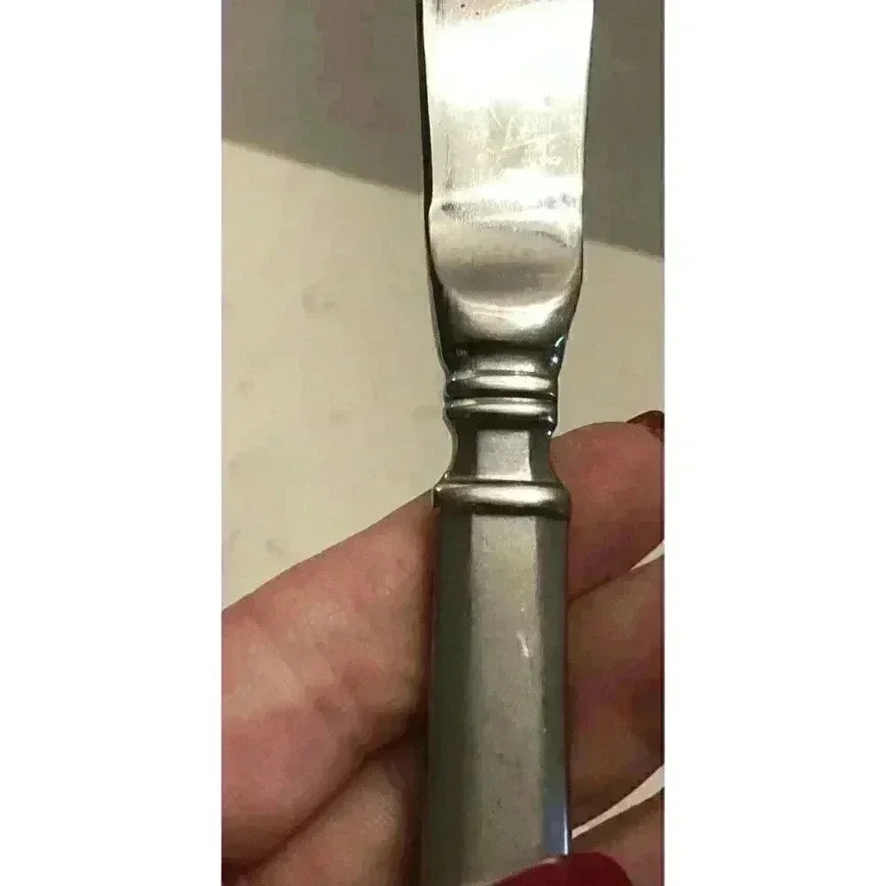 Hampton Silversmiths OPTIMUM Stainless Glossy Frosted Silverware Flatware Knife